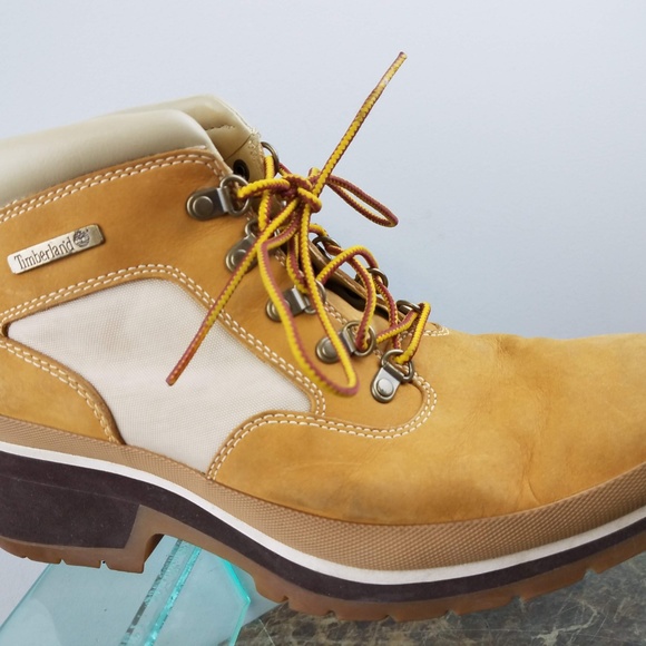 Timberland Brown Leather Lace Up Ankle Boots 9M - Picture 1 of 8